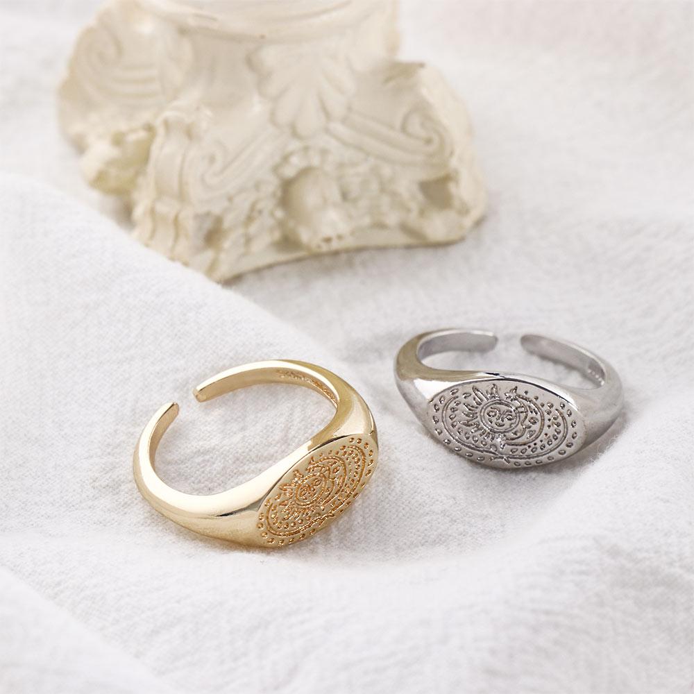 Minimalist Sun Moon Pattern Ri - Korean Women Lifestyle review and price