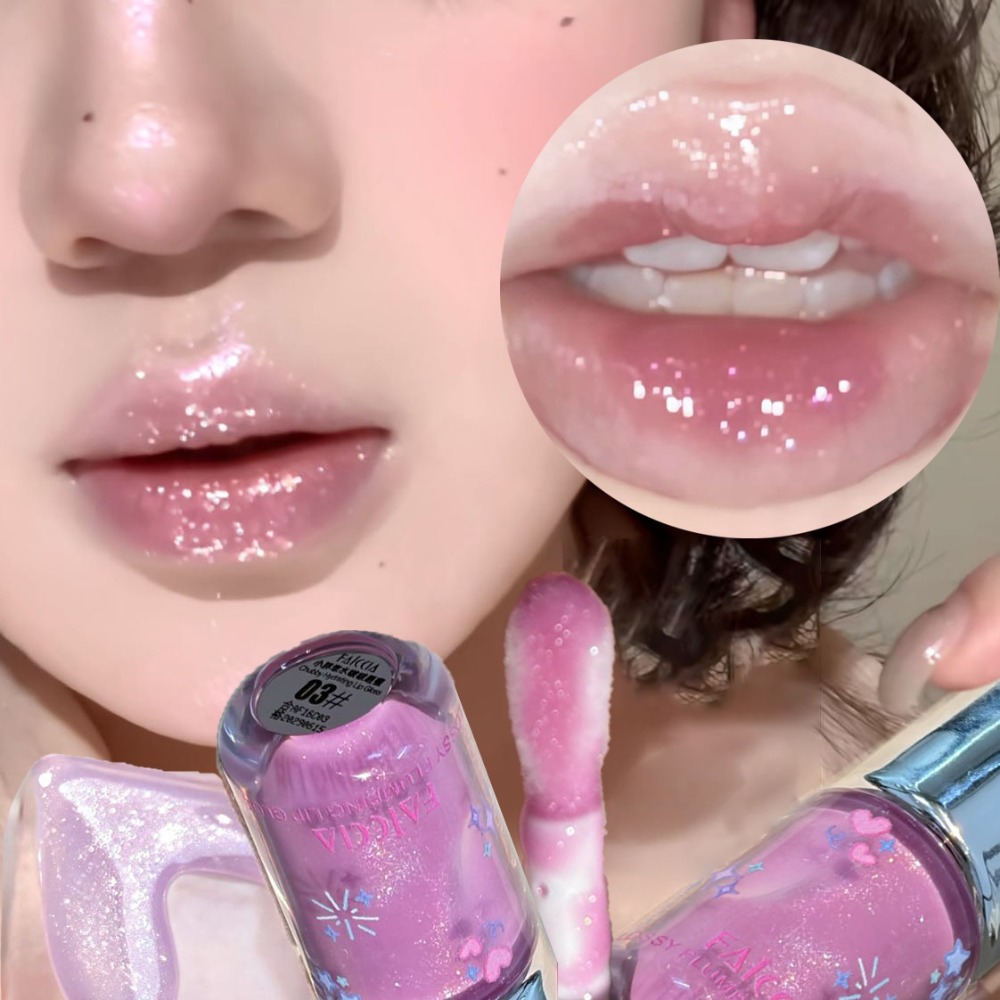 Baby Blue Sparkling Lip Gloss  - Lip Tint Korean review and price