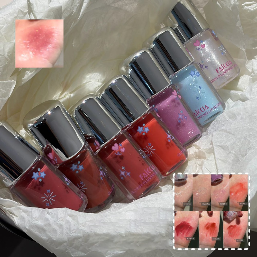Baby Blue Sparkling Lip Gloss  - Lip Tint Korean review and price