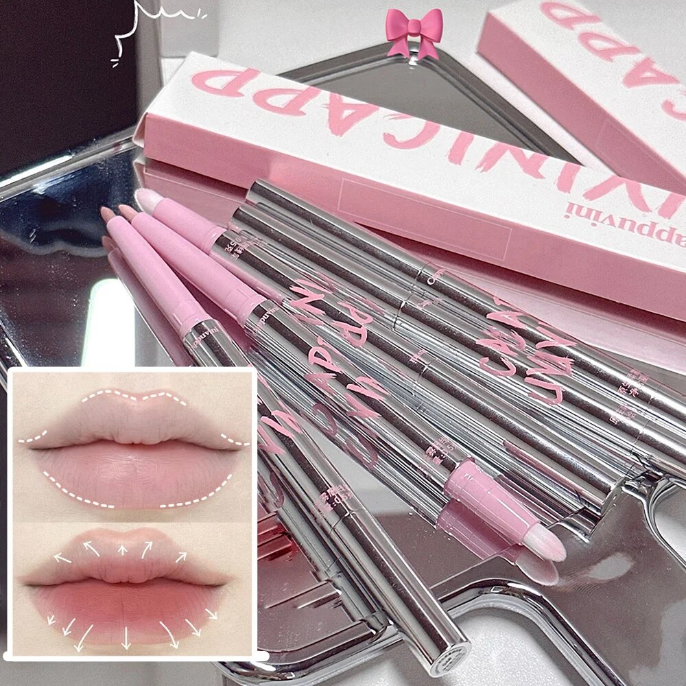 Nude Lip Liner with Lip Brush  - Lip Tint Korean review and price