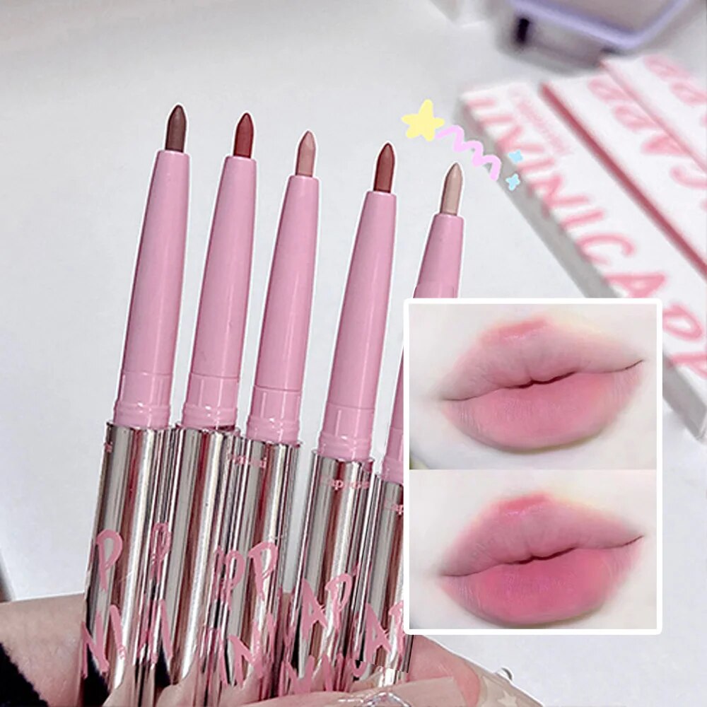 Nude Lip Liner with Lip Brush  - Lip Tint Korean review and price
